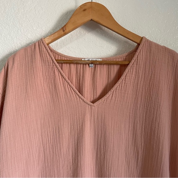 Madewell Cotton Gauze Tunic Dress Coverup Antique Coral Peach Size Small Loose - Picture 2 of 9
